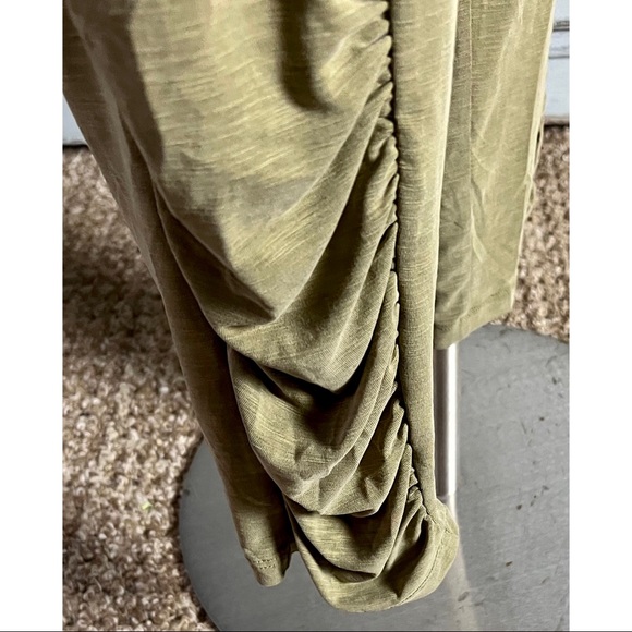 Anthropologie Saturday Sunday Ruched Tapered Green Pants S - Picture 3 of 13